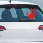 ARABA STİCKER  KIRMIZI EL