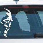 ARABA STİCKER  ATATÜRK BEYAZ