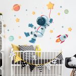 Çocuk Odası Stickerlari. Astronot
