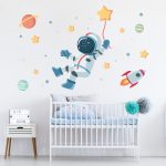 Çocuk Odası Stickerlari. Astronot - Görsel 3