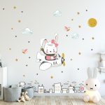 Çocuk Odası Stickerlari. BEYAZ TAVŞAN - Görsel 6
