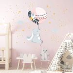 Çocuk Odası Stickerlari.UÇAN TAVŞAN - Görsel 4