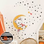 Çocuk Odası Stickerlari.AYDA UYUYAN AYICIK - Görsel 3